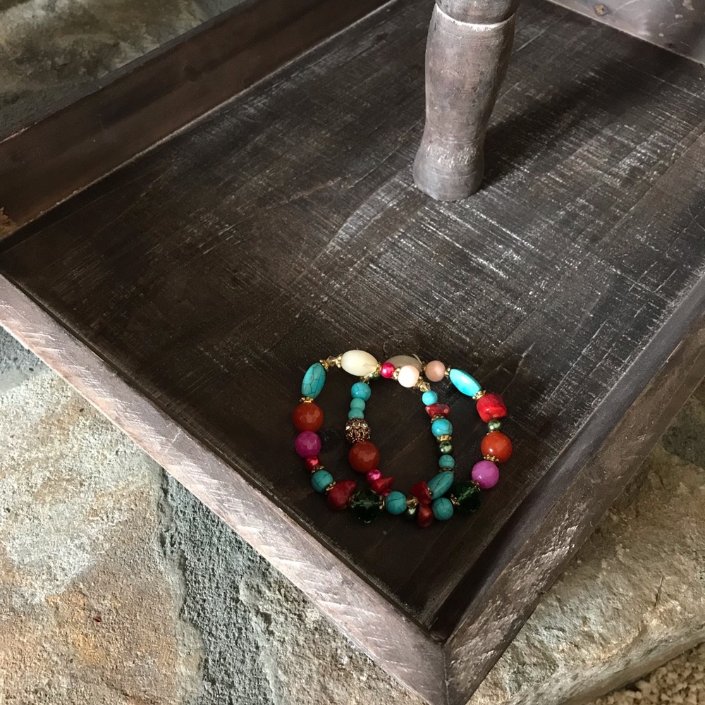 Beautifully colored bracelet set